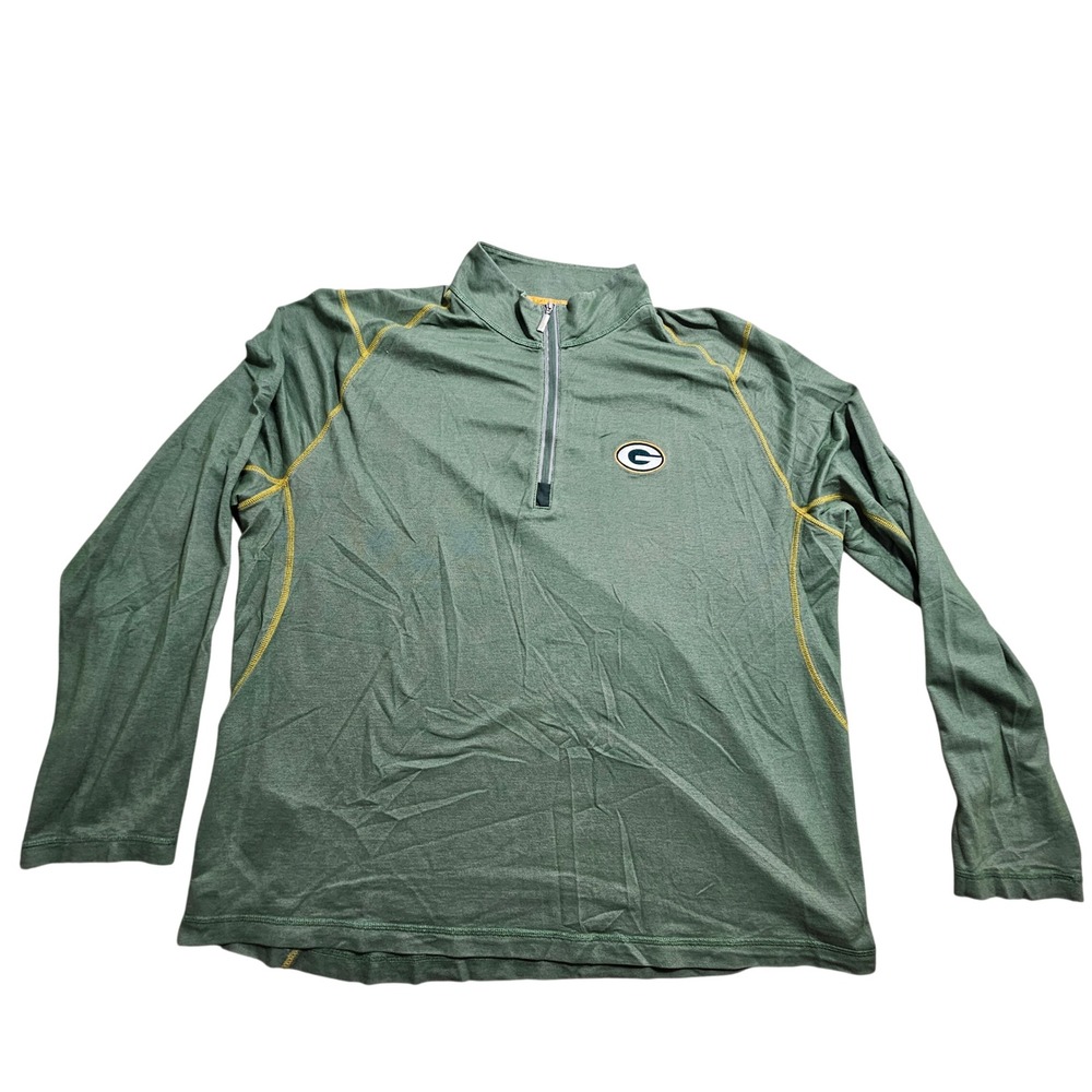 Tommy Bahama Green Bay Packers Pullover XXL Green Quarter Zip Contrast Stitch